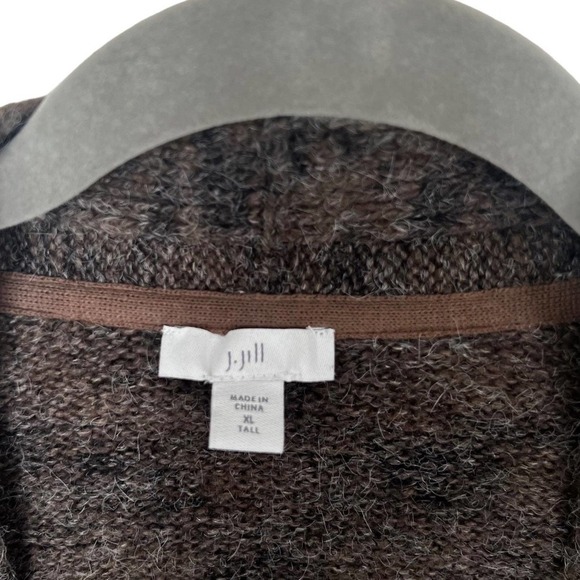 J.Jill Open Front Cable Knit Cardigan Size XL Tall - Picture 2 of 4